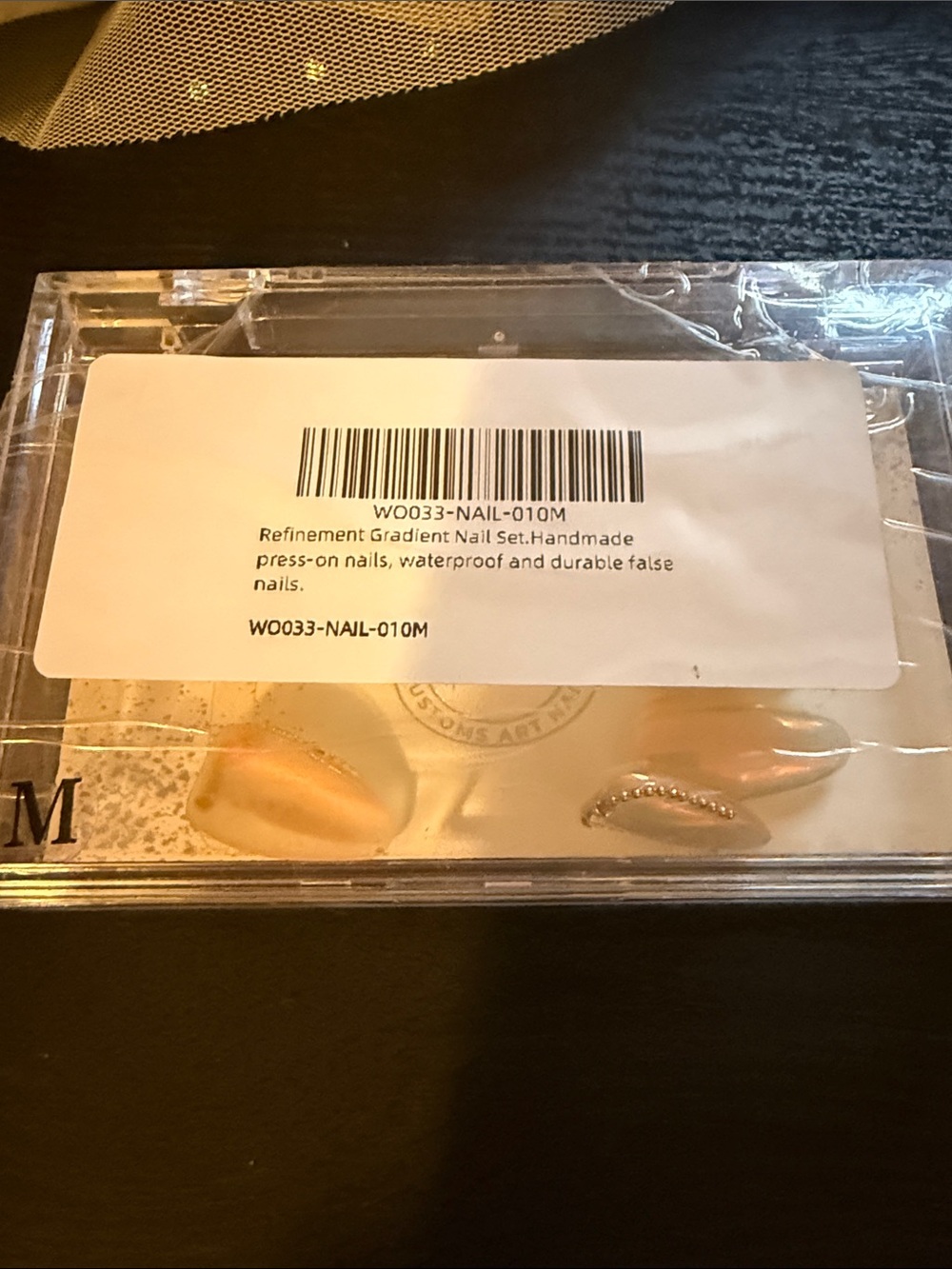 Gradient Peach Press-On Nail Set – Handmade Waterproof False Nails
